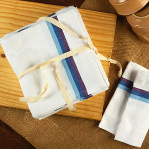 Set of 4 Quick-Dry Herring Bone Woven Kitchen <b>Towels</b> 100% Cotton Stylish and Functional - Product Image 1