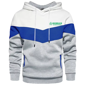 Premium 100% coton français éponge pull à capuche personnalisé goutte épaule polaire surdimensionné pour l'hiver teint en plaine - Product Image 3
