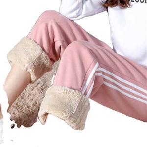 Mallas de terciopelo con perlas para mujer, pantalones de una pieza con pie grueso de otoño para mujer, pantalones cálidos ecológicos impermeables planos de ajuste Regular - Product Image 2