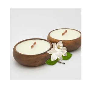 Tazón de vela de masa de madera rústica en forma de corazón Regalos decorativos de Navidad Tazón de masa de vela en forma de corazón Artesanía Precio al por mayor - Product Image 6