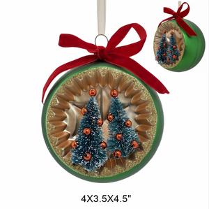 Glass <b>Christmas</b> Figurine Ornaments Classic Handcrafted Full Color Holiday Decorations - Product Image 2