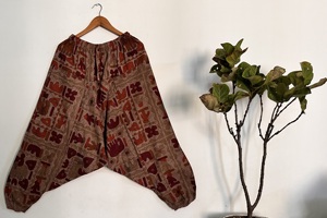 Pantalones bombachos bohemios clásicos para hombre, 100% algodón, talla libre, cintura alta, lavado a la piedra, lavado oscuro, lona ligera, ropa informal de Yoga suelta - Product Image 6