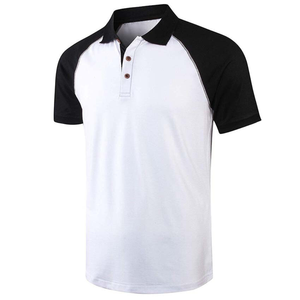 OEM Customized logo Design Summer European and American <b>Men's</b> Stitching Lapel Short-sleeved T-shirt <b>Tops</b> Bottoming Shirt <b>Men</b> - Product Image 2