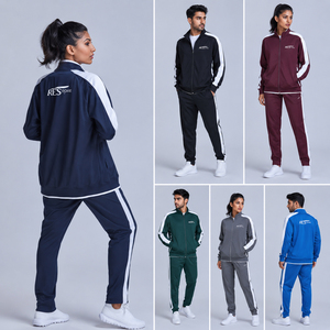 Meow Fashion Workout Clothing Full Zip Solid Color Sweatshirt Breathable Polyester Autumn Adult Fit Regular Style Bulk Sale Sets - Product Image 1