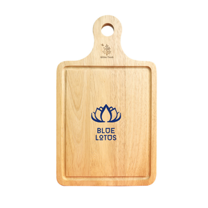 เขียงไม้ไผ่จากโรงงานเวียดนาม ลายดอกบัวสีน้ำเงิน ปรับแต่งขนาดและความหนาได้ - Product Image 1