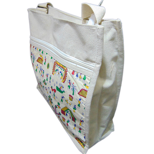 Latest Collection Geometric Pattern Canvas Zipper <b>Crossbody</b> Messenger <b>Bag</b> Eco-Friendly Textile Print Available Wholesale Price - Product Image 2