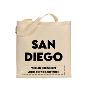San Diego Handmade Tote <b>Bag</b> Solid Color <b>Straw</b> Material with Zippered Closure and Polyester Lining Featuring Letter Decoration - Product Image 3