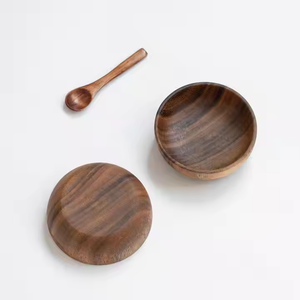 Crescent Crafts Wholesale Solid Acacia Wood <b>Mini</b> Dip Bowl Eco-Friendly Polished for Home or Party Stocked - Product Image 2