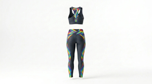 Women's Yoga <b>Leggings</b> Bra 2-Piece Set Lightweight Breathable Solid <b>Pattern</b> Eco-Friendly Reversible Plus Size Seamless High - Product Image 3