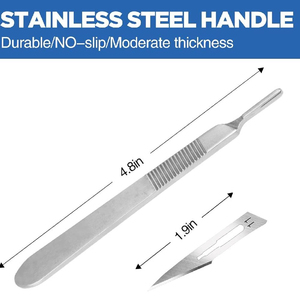 Mango de bisturí quirúrgico profesional No. 3 Fuente de alimentación manual Compatible con cuchillas estándar para disección de muestras - Product Image 3