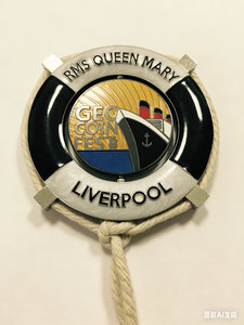 Geocoin Personalizado con Forma de Salvavidas |   Diseño Náutico Marítimo con Amarre de Cuerda |   Objeto Coleccionable de Metal para Geocaching - Product Image 4