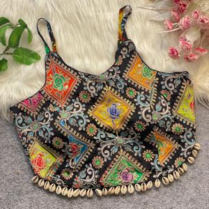 ผ้าเครปธรรมชาติปักด้ายด้วยด้ายผู้ผลิตและผู้จำหน่ายจาก surat ในอัตราต่ำสุด - Product Image 5