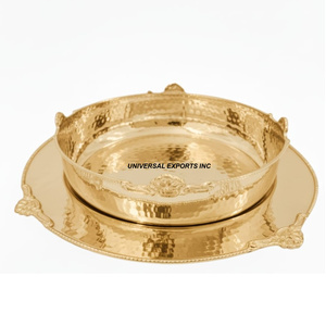 Tazón de Chocolate de Metal con Acabado Dorado, Forma Redonda, Diseño Clásico y Elegante, Nuevo Tazón de Chocolate - Product Image 2