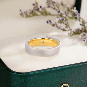 Fabriqué à la main Moissanite Diamant Hommes 10K Or Massif De Luxe Mariage Bague De Fiançailles Bague CLASSIQUE POUR HOMMES - Product Image 5