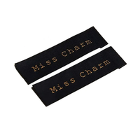 Étiquettes tissées personnalisées pour vêtements, haute densité, pliées en extrémité, étiquettes textiles pour vêtements, étiquettes tissées pour le cou