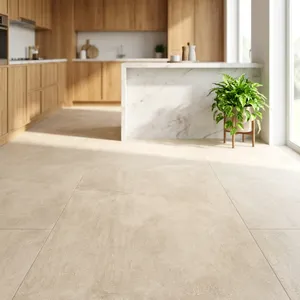 Baldosa de porcelana beige efecto caliza Arkitea italiana de alta calidad, 600 x 1200 mm, aspecto mármol, para suelos interiores de villas contemporáneas. - Product Image 5
