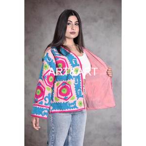 Chaqueta Corta de Algodón Bordada a Mano con Diseño Indio Suzani, con Tela TNT, Venta al Por Mayor - Product Image 4