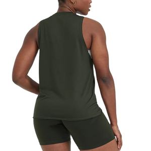 Camiseta sin mangas de punto de encaje para hombre, de spandex/algodón, cintura alta, corta, para fitness, running, yoga, transpirable - Product Image 4