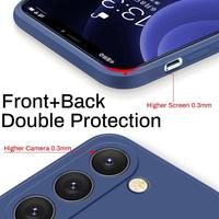 Coque de téléphone pour Samsung Galaxy S24 S23 S25 Ultra S24 FE S25 Plus A55 A53 A52 A54, antichoc, en silicone liquide