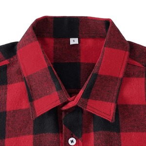 Men's Customized Premium Flannel Plaid Shirt Streetwear Button <b>Down</b> OEM Manufacturer Supplier Custom Pattern design Button Label - Product Image 3
