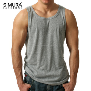 Débardeur en coton sans manches ajusté de grande taille pour hommes du Bangladesh Tendance personnalisée Fitness Sports Gym Slim Fit - Product Image 2