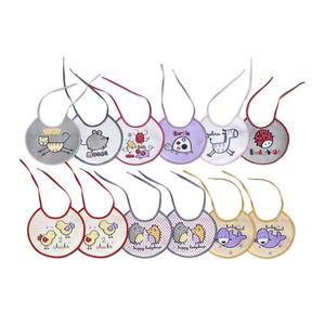 Bavoir pour bébé en tissu velours Super-Terry plastifié, motif animal mignon, ensemble de vêtements 20X20 - Product Image 1