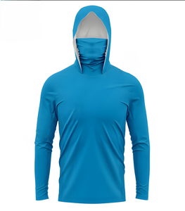 Sweat à capuche de pêche haute performance en spandex/polyester pour homme et chemise à séchage rapide respirante UPF 50+ Logo personnalisé - Product Image 4