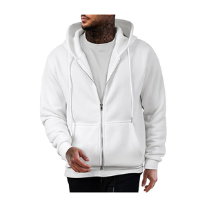 Sudaderas con cremallera de gran tamaño de alta demanda para hombres Peso pesado 100% Algodón Calidad de lujo con patrón de estampado de invierno - Product Image 6