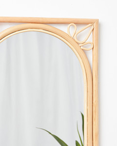 Espejo de mimbre de estilo clásico bohemio, decoración colgante de pared, espejos enmarcado - Product Image 2