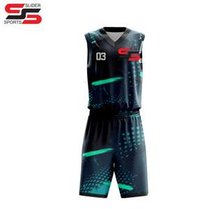 Vente en gros de maillots de basket-ball personnalisés bon marché uniformes de basket-ball respirants à séchage rapide vêtements de sport imprimés vêtements de basket-ball à sublimation - Product Image 6