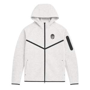 Mens Tech Fleece Windrunner Full-<b>Zip</b> Hooded Jacket and Joggers Tracksuit Sweatsuit Ice Grey Athletic Training Activewear Set - Product Image 3