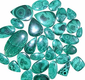 A-one Qualité 100% Malachite Naturelle Pierres Précieuses Lâches Produit Lisse Malachite Cabochon Pierres Précieuses pour la Fabrication de Bijoux - Product Image 3