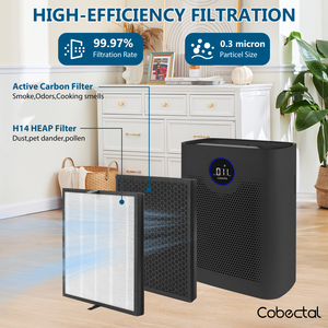 Purificador de Aire Inteligente H14 HEPA con WiFi, 1800 24dB, Negro, Alta Eficiencia - Product Image 5