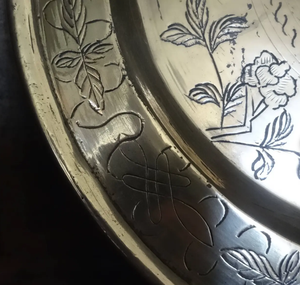 Assiette de service décorative en argent plaqué miroir de qualité supérieure, forme ronde, artisanale, en métal, pour un usage domestique - Product Image 4