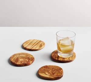 Sous-verre en bois élégant et fabriqué à la main avec finition en bois naturel pour la décoration de la maison élégante du comptoir de bar de la table à manger de la cuisine - Product Image 2