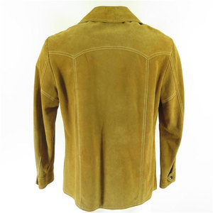 Custom Color Men's High Quality Breathable Cow Suede <b>Leather</b> Long Sleeve <b>Shirt</b> for Outdoor Use - Product Image 2