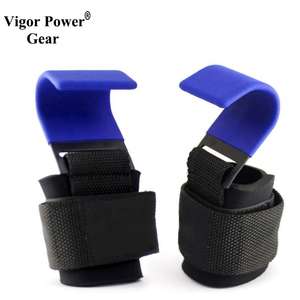 Sangles de poignet en caoutchouc naturel pour hommes et femmes avec crochets de musculation respirants et antidérapants pour un entraînement confortable - Product Image 1