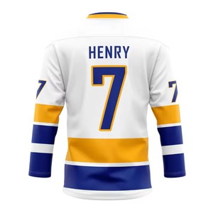 Venta al por mayor por encargo de hielo de alta calidad Jersey de hockey 100% poliéster uniforme de hockey sobre hielo personalizado equipo de desgaste - Product Image 6