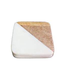 Dessous de verre de qualité supérieure, pour hôtels et restaurants pour boissons Design moderne Marbre et bois Design unique Dessous de verre à thé fait main 4 pièces - Product Image 1