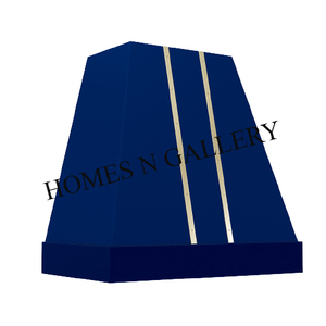 Hotte de cheminée ventilée pour cuisines sur mesure Hotte de cuisinière à échappement murale en laiton avec brosse dorée à faible bruit - Product Image 1