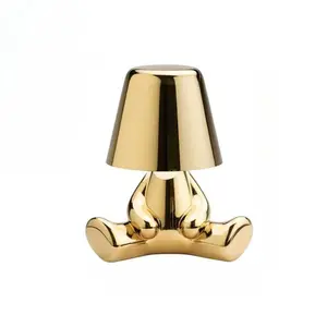 Lámpara de Escritorio LED Ecológica GoldGuardians, Diseño Nórdico Europeo Flexible, Cuerpo de Hierro, Madera y Metal, 220V CA, Batería, para Dormitorios y Habitaciones - Product Image 2