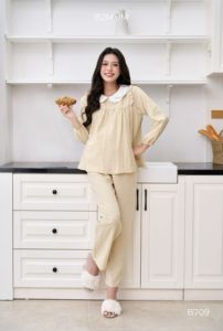 Conjunto de Ropa Casual de Maternidad de Tela Suave y Resistente, Transpirable, No se Decolora, con Logotipo Personalizado al por Mayor B709 - Product Image 2