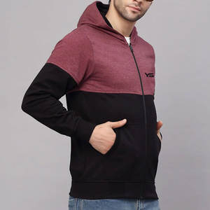 Sudaderas con capucha de moda para hombre de alta calidad, cuello con capucha de Color sólido puro con cremallera para invierno, venta al por mayor - Product Image 4