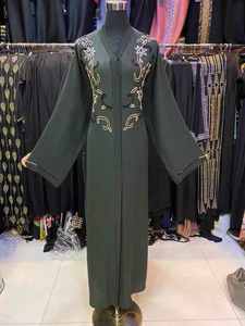 2022 Dubai Traditional Muslim Caftan Beautiful Black Moroccan Design <b>Kaftan</b> with Handwork Abaya Kaftan2022 - Product Image 2