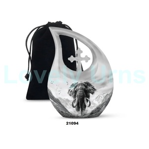 Mammoth Tear Drop Gran cremación Urna para adultos para cenizas humanas con Cruz Funeral Urna Bolsa de terciopelo gratis - Product Image 1