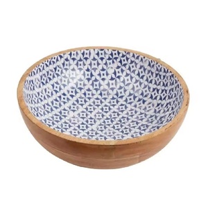 Natural Wood With Best Quality Elegance Wood Salad <b>Serving</b> Bowl <b>Set</b> Wood Tableware For Soup Fruit Salad <b>Dishes</b> Plates Party - Product Image 3