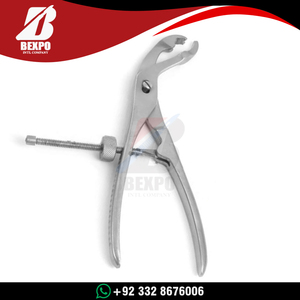 Pinzas de sujeción de huesos Lambotte de acero de alta calidad, 8.75 pulgadas, mandíbulas autoajustables manuales con trinquete, acero inoxidable, ortopédicas, CE - Product Image 3