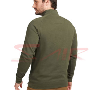 Latest Design <b>Men's</b> Long Sleeve Crew Neck Fleece Sweatshirt Custom Logo Solid Color 100% Cotton OEM Service for Winter Season - Product Image 2