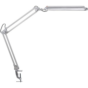Modern #380mm Silver Metal/Plastic Desk Lamp with LED & <b>Table</b> <b>Clamp</b> - Product Image 1
