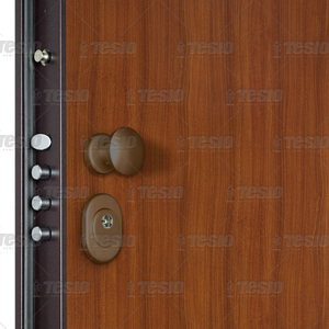 Lujosa puerta de acero inoxidable de melamina caoba avanzada 40 DB insonorización CE a prueba de robo CL3 resistente al aire-agua-Viento - Product Image 4